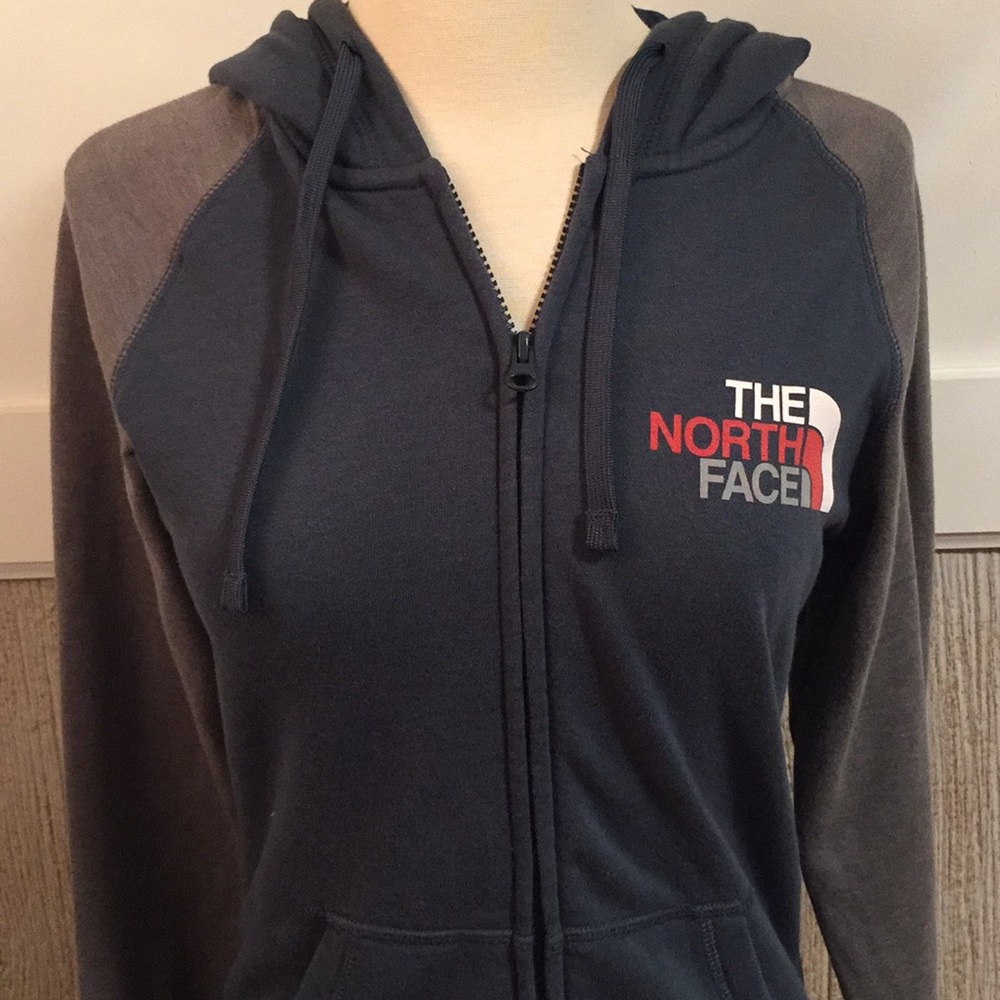 The North face hooded zip up sweatshirt